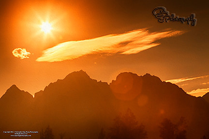 Sun Above the Tetons